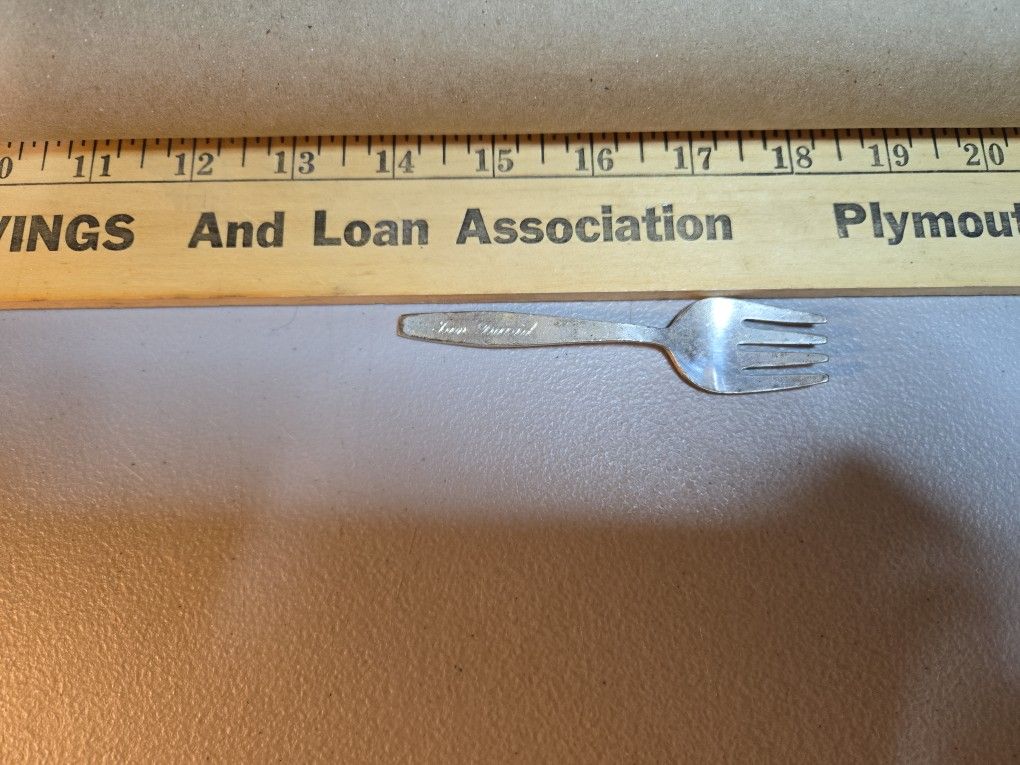 Vintage Towle sterling silver baby fork, Circa 1970