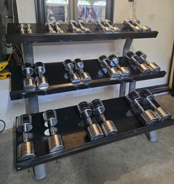 Hampton rack with dumbells