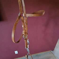 Brand New John Lyons Headstall With New Bit And Reins