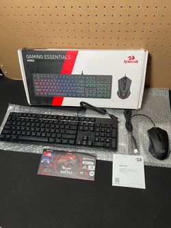 New Redragon Updated S107 Gaming Keyboard and Mouse, RGB Gaming Keyboard and 10000 DPI Mouse Combo with 25-Key Anti-Ghosting, 1K Hz Programmable Mice 