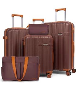 5 piece Luggage Set(Maroon)