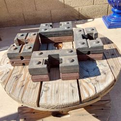 Six 10-Pound Interlocking Weights - $20