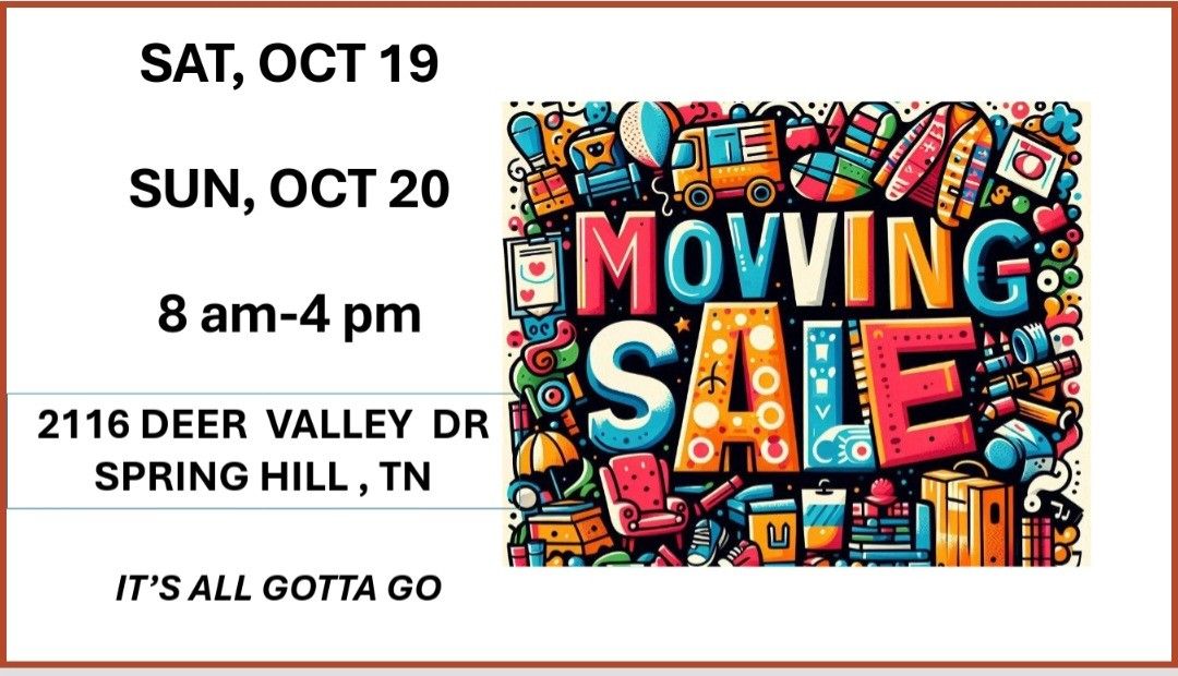 Moving Sale