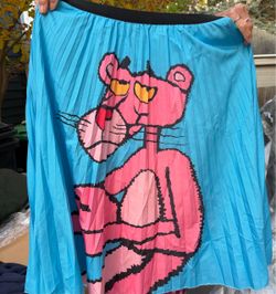 Pink Panther Pleated Midi Skirt