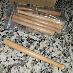 6 small wooden bats brand new