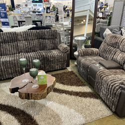 RECLINING SOFA & LOVESEAT