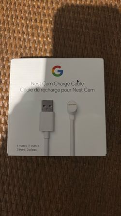 This is a 1-meter Google Nest Cam Charge Cable in white Google-Nest-Cam-Battery-1M-Charging-Cable