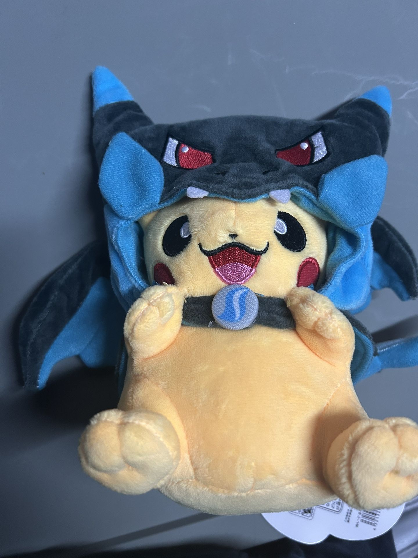 Pikachu with Charzard X Outfit Plushie