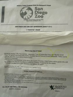 San Diego zoo tickets