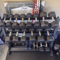 Rep Fitness Dumbbell Rack & Dumbbell Pairs