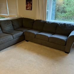 Dark Grey Sectional Couch $200