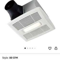 Broan-NuTone AE80SL Invent ENERGY STAR Certified Humidity Sensing Fan with LED Light, 80 CFM 0.8 Sones, White, 75 Sq Ft Rooms