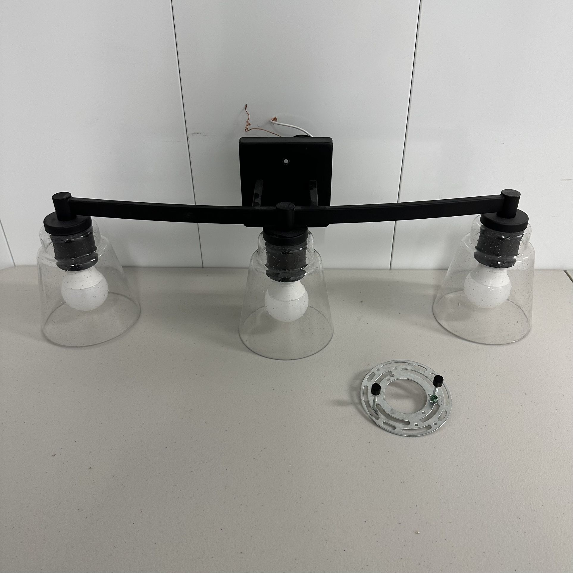 Miseno 3 Light Bathroom Vanity Fixture - Matte Black