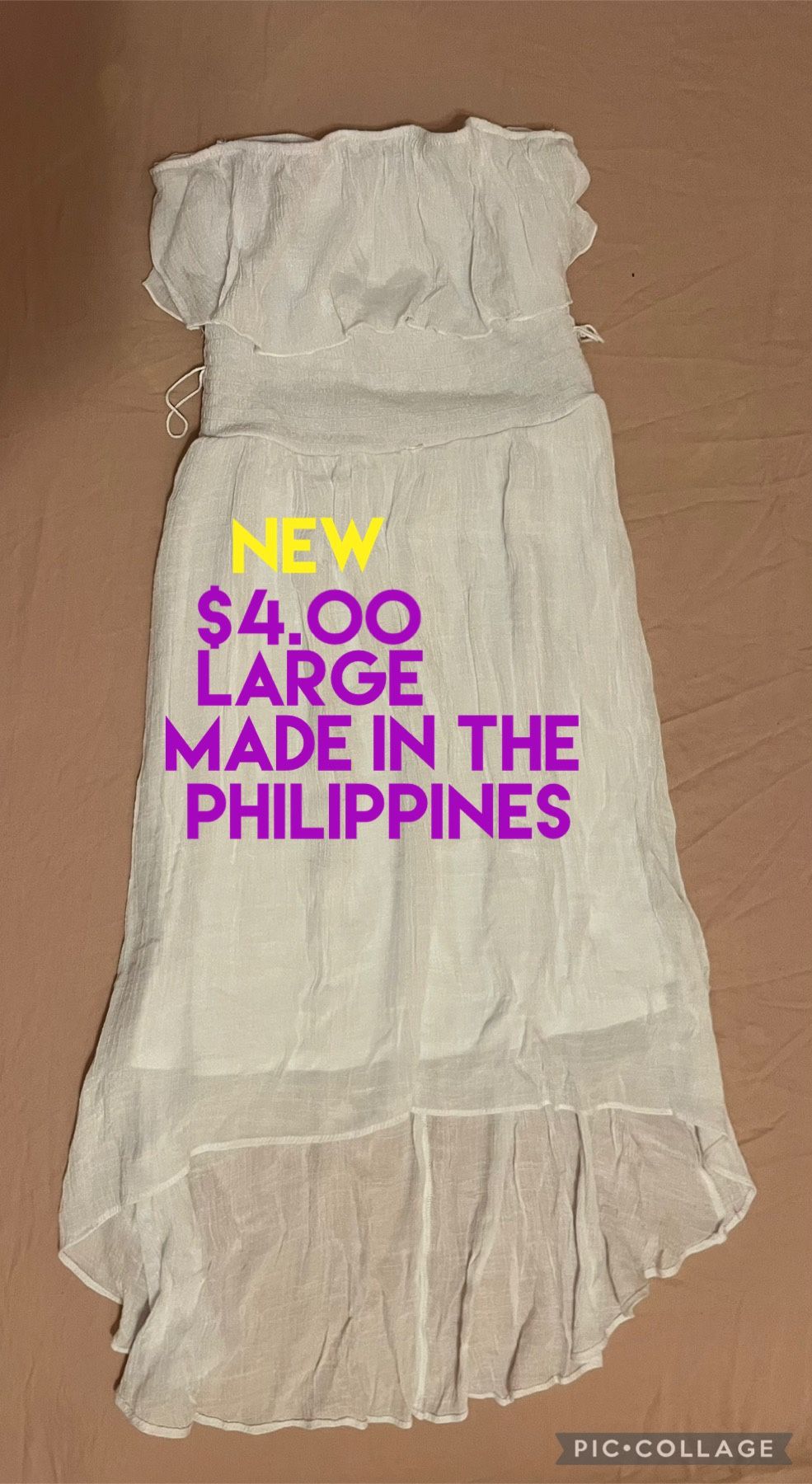 IZ BYER Dress White Large