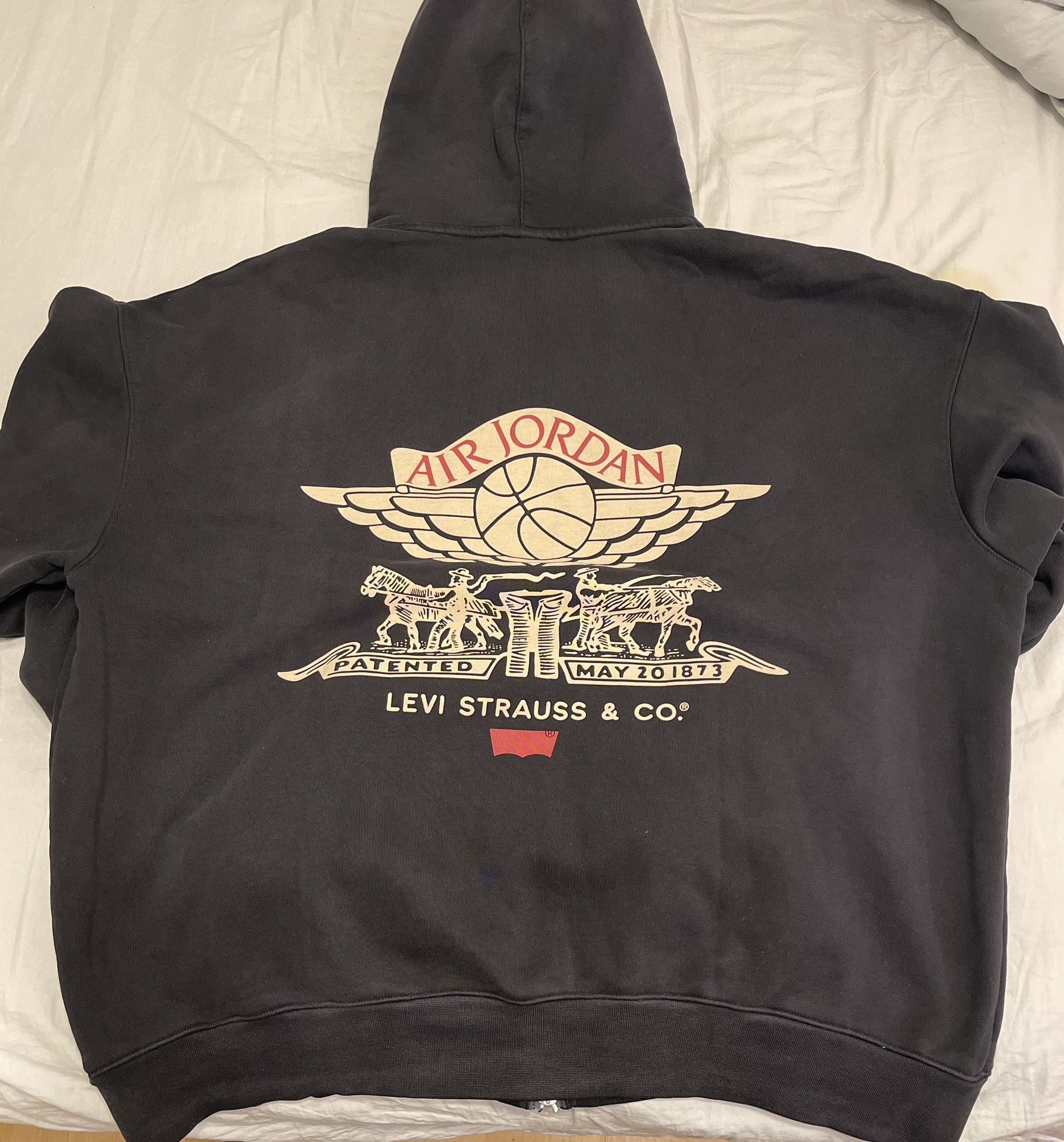 Nike Jordan x Levis Full Zip Hoodie Black large