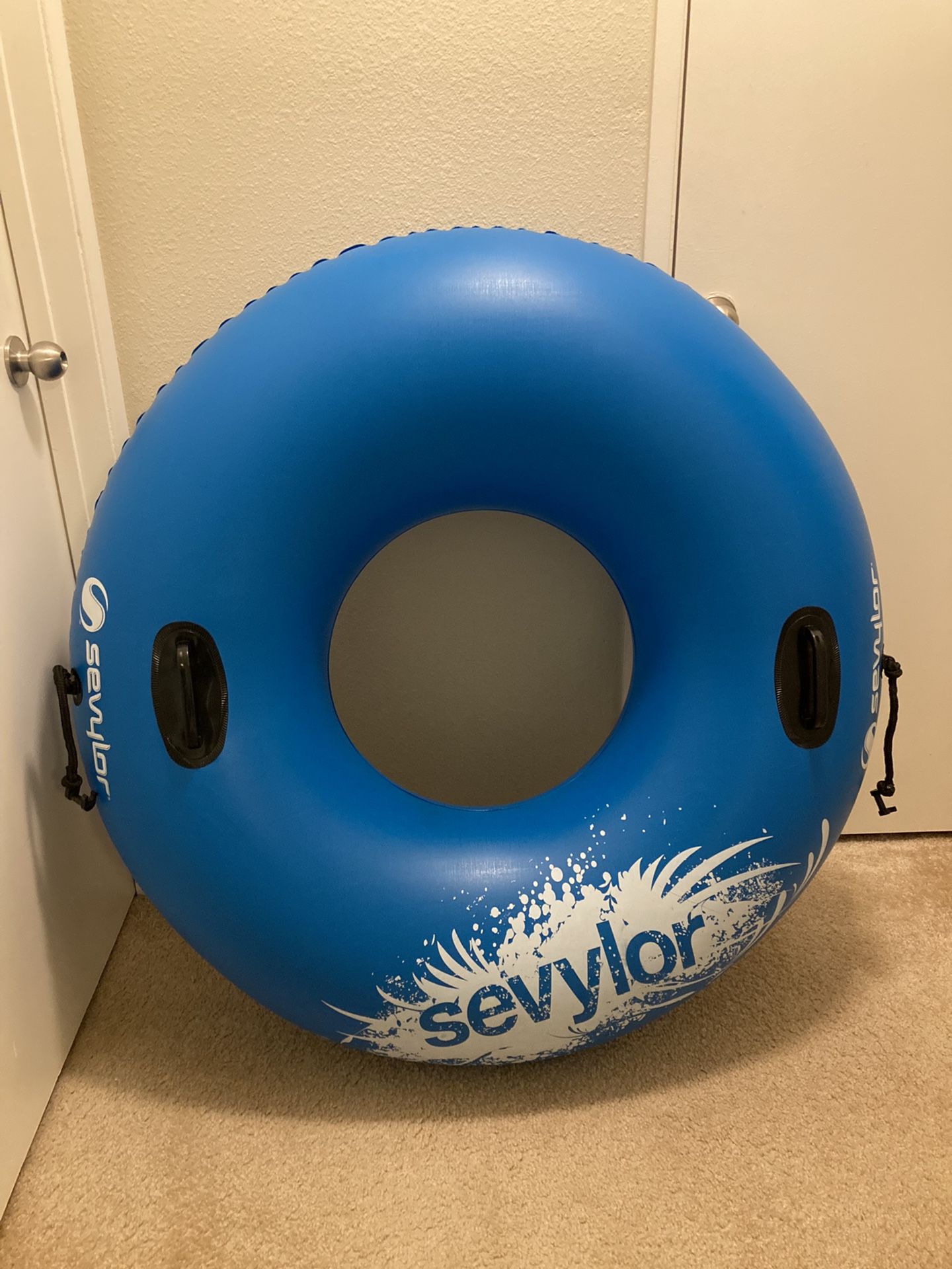 Patched - Sevylor Inflatable River Pool Float Round Ring Tube Raft