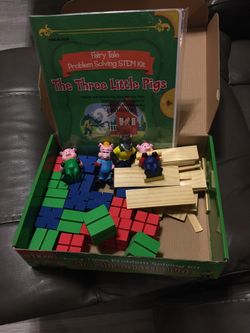 Stem kit education. Lakeshore. The three little pig