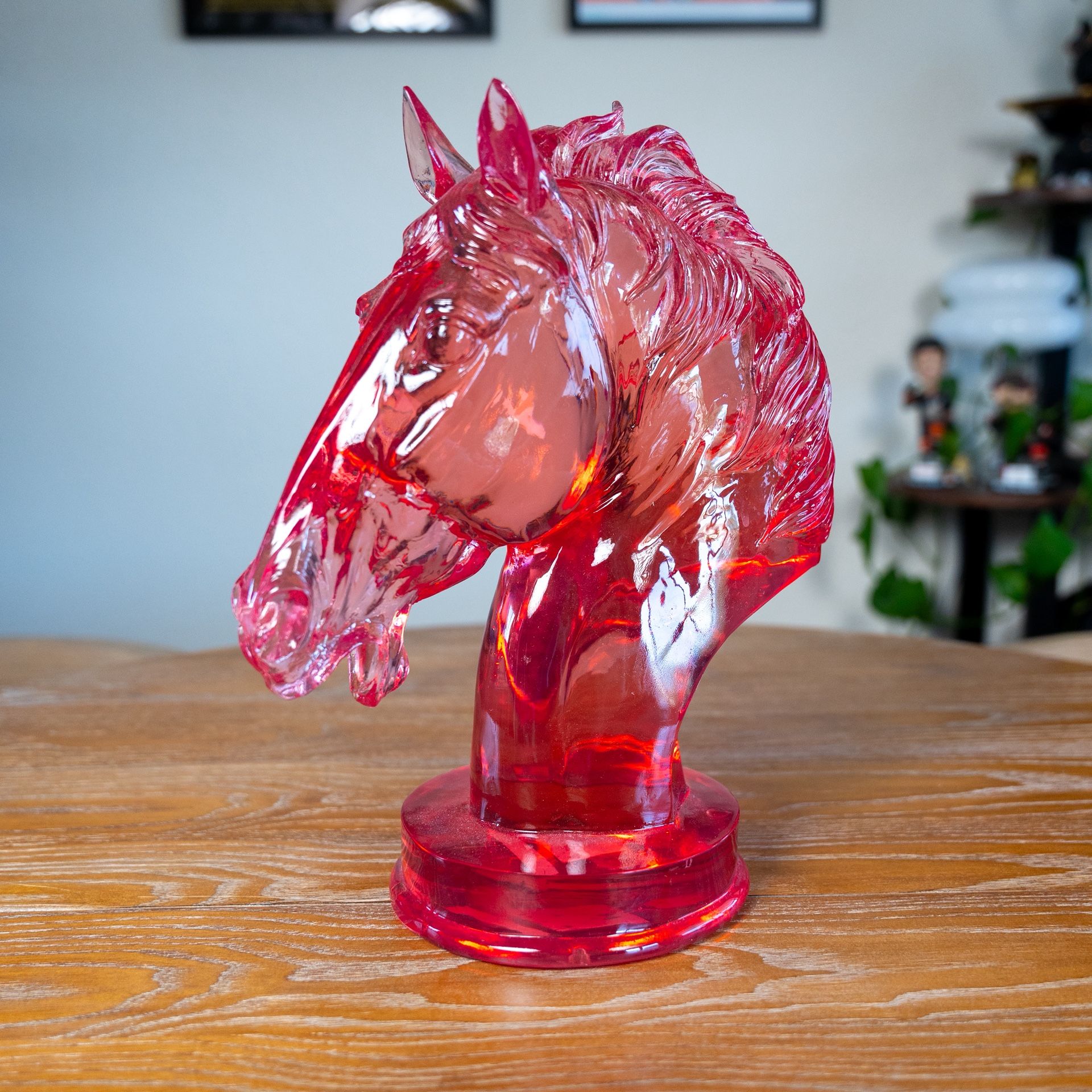 Cole and Grey Resin Pink Horse Head
