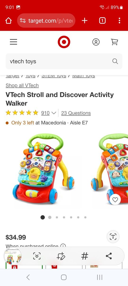 Vtech Stroll and Discover Walker