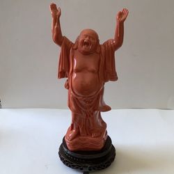 10 inches tall Happy Standing Buddha