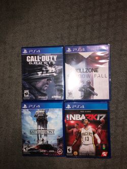 PS4 games call of duty ghosts killzone shadow fall nba 2k17 star wars battlefront
