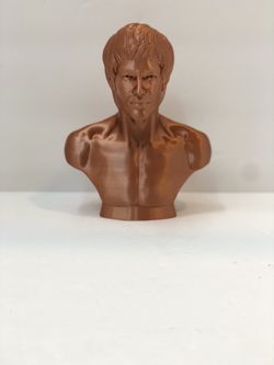 Bruce Lee 3-D printed bust sculpture
