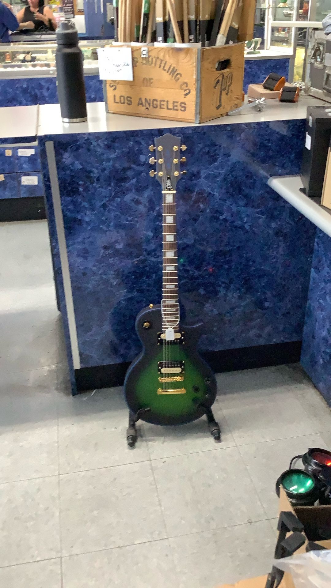 Firefly Elite Electric Guitar Blue Green Burst