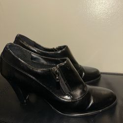 Black Leather Ankle Boots 