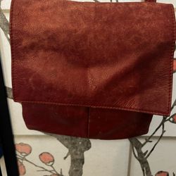 Red leather purse - Made In Italy