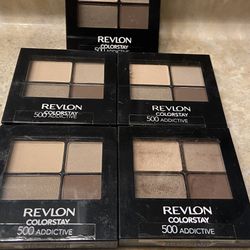 5 Revlon ColorStay 4 Shade Eyeshadow Compact. #500 Addictive. ALL NEW/SEALED. Porch Pick Up Dublin. (See pic…one compact has a single shadow that is c