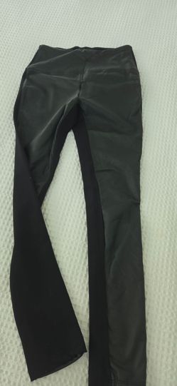 Black Faux Leather Flare Leggings