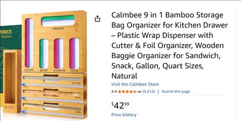 Bamboo 9-in-1 storage organizer