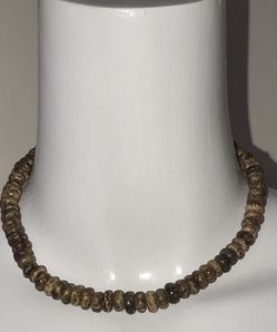 Brown Agate Bead Choker Necklace