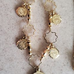Gold Plated Coins Necklace.  Deltona