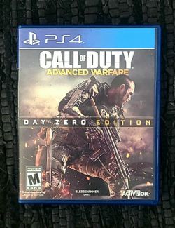 PlayStation 4 GAME: PS4 CALL OF DUTY ADVANCED WARFARE DAY ZERO EDITION. Code works!
Perfect Condition. 
Pick up YUCAIPA. No Shipping Available