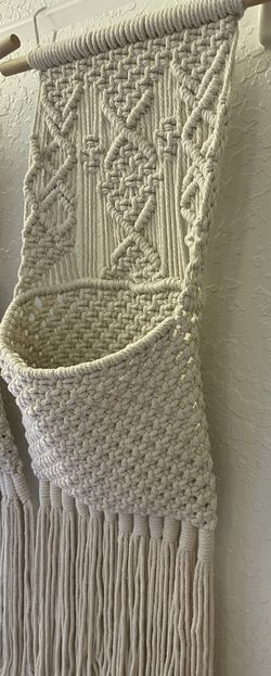 Macrame Organizer Wall Hanging