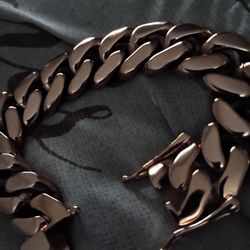 Rose Gold Cuban Stainless Steel 