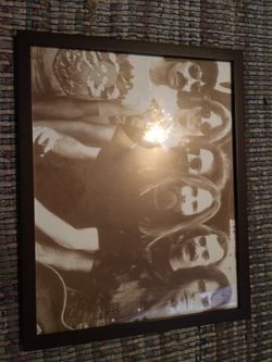 Framed photo of band