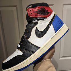 Air Jordan 1 High x Union LA x Fragment Varsity Red Sport Royal Size 10M