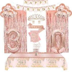 Goldrose 30th Birthday Decorations Box
