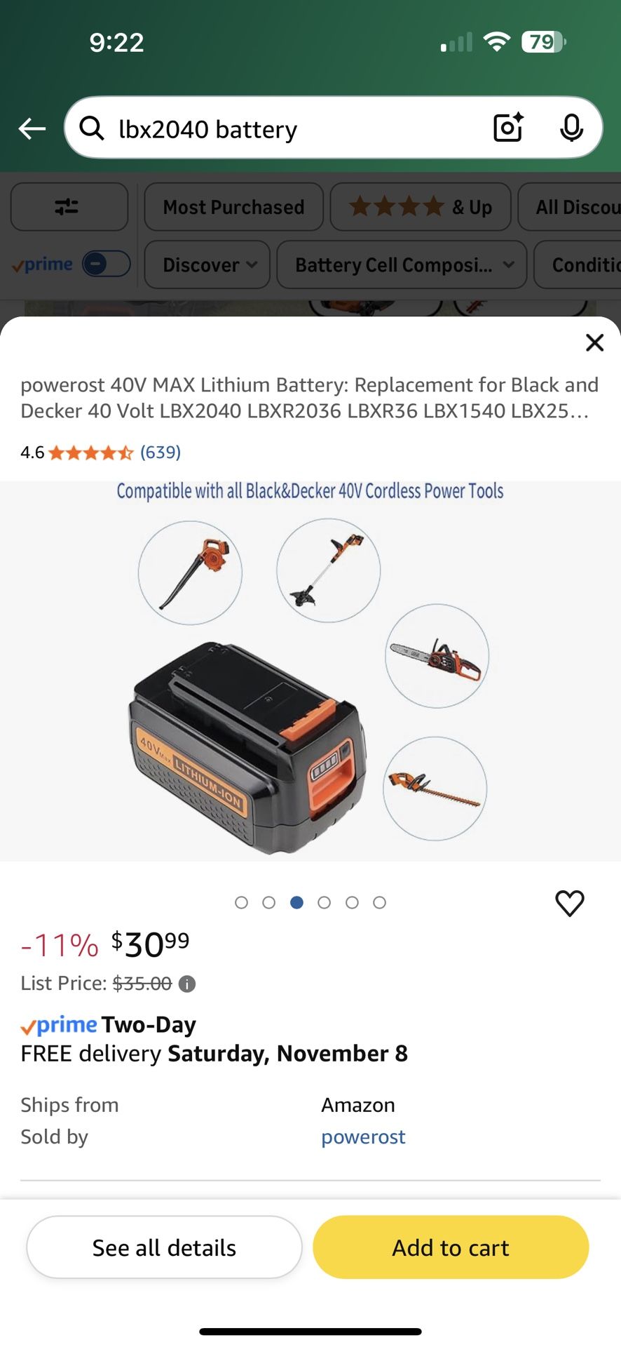 Black & Decker Battery