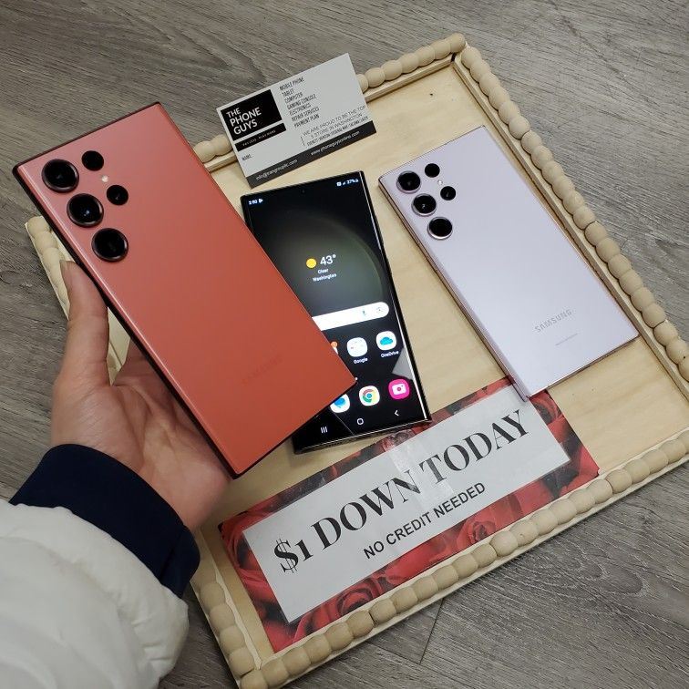 🔥Top of the Line Features for Less! Samsung Galaxy S23 Ultra – $1 DOWN Available