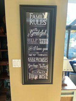 Family Rules- Wall Decor