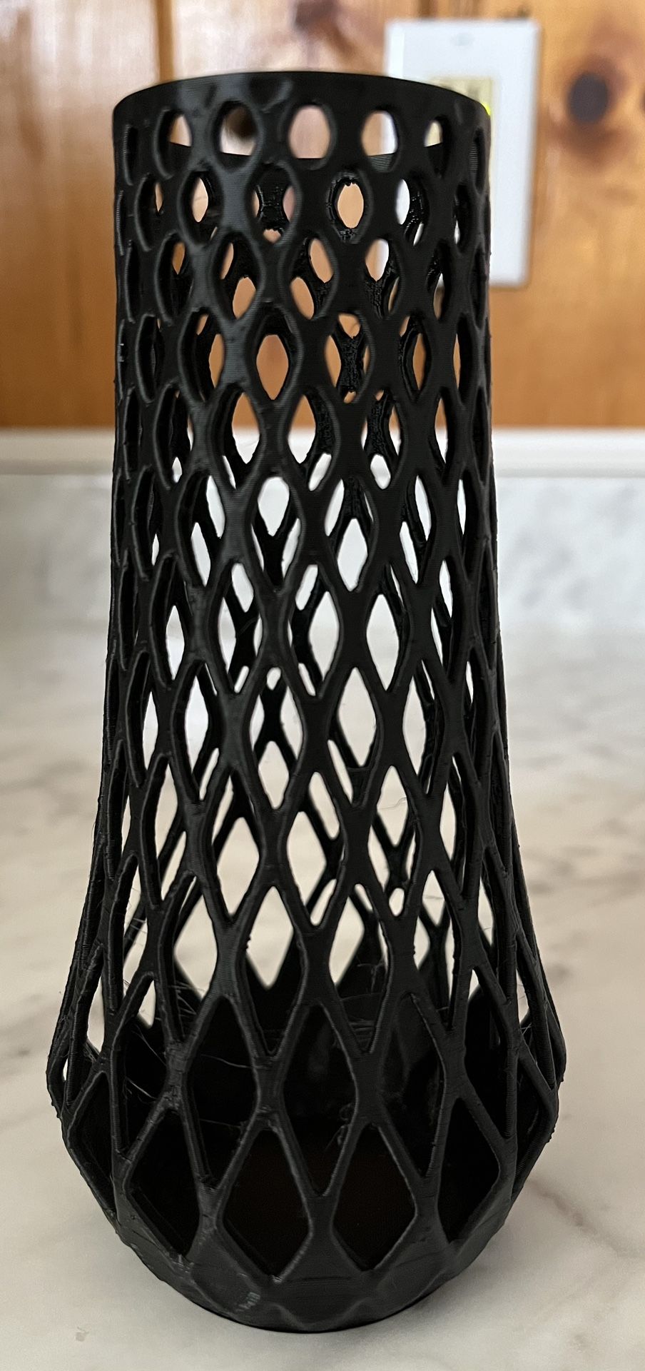 NEW Black 6 Inch Unique Architectural Table Vase for home or office decoration