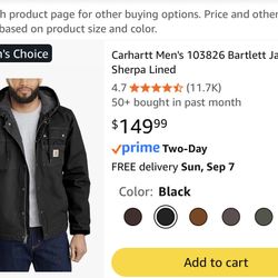 Carhartt Men's 103826 Bartlett Jacket - Sherpa Lined