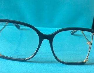 Gucci Eyeglasses Black and Gold Frames