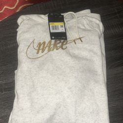 Nike Cream & Gold Hoodie Tunic