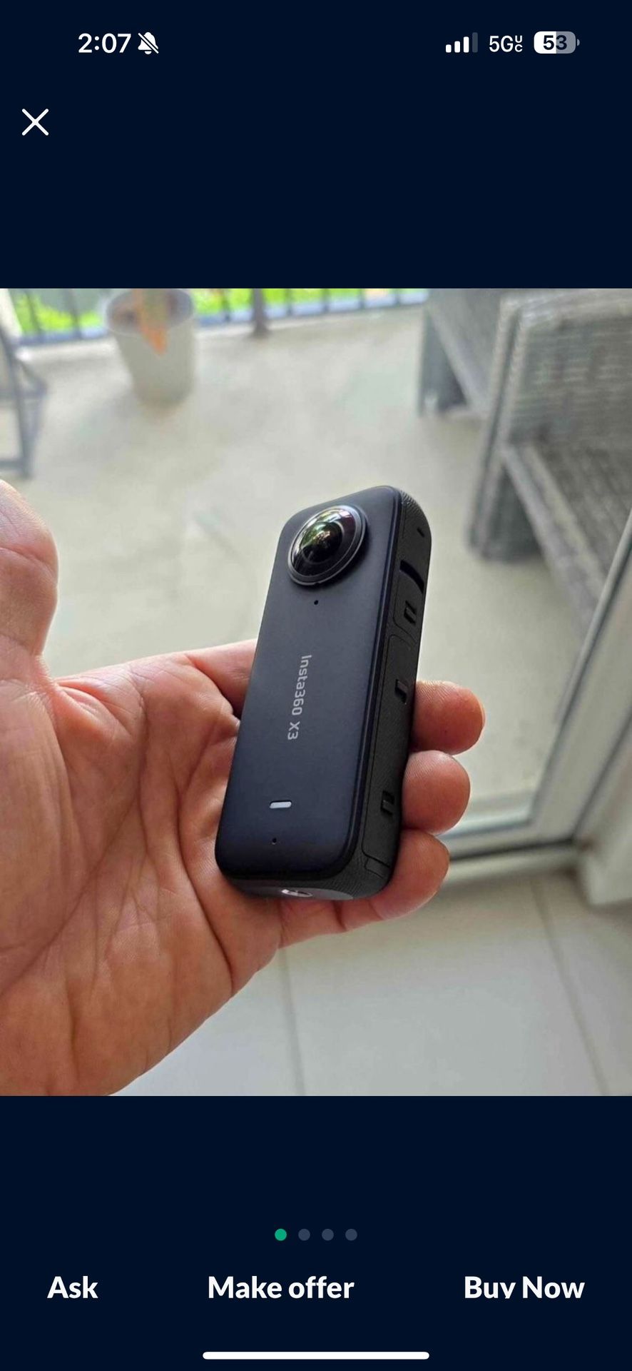 Insta360 ONE X3 5.7K 360 Degree Camera 
