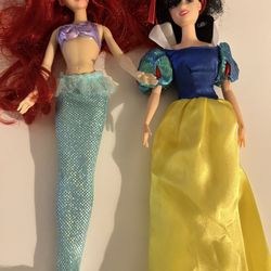 2 Disney Dolls Ariel And Snow White Disney 