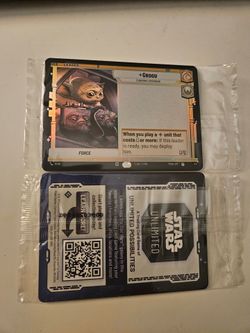 Star Wars Cards  - The Mandolorian and Grogu Holographic Movie Promo SEALED
